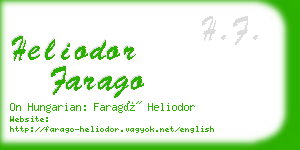 heliodor farago business card